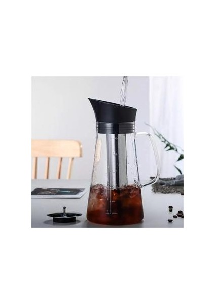 Cam Kahve Makinesi Hot & Amp;soğuk Çift Fonksiyonlu Kahve Makinesi Soğuk Ekstresi Buz Brewed Su Şişesi Paslanmaz Filtre Cezve | Kahve Kapları (Yurt Dışından)