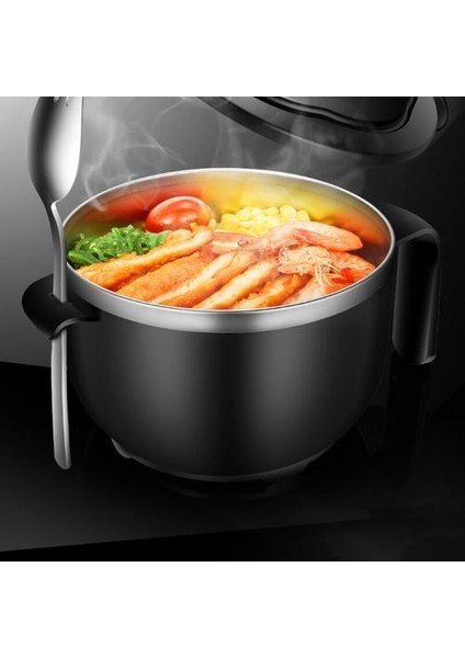 Yuvarlak Anlık Erişte Kase Kapaklı ve Kolları Paslanmaz Çelik Büyük Kapasiteli Mutfak Noodle Kase ile Kapak Erişte Pirinç | Kaseler (Yurt Dışından)