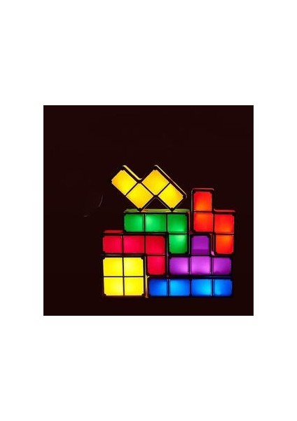 Tetris Lamba LED Parlayan Gece Işıkları Oyuncak Lamba (Yurt Dışından)