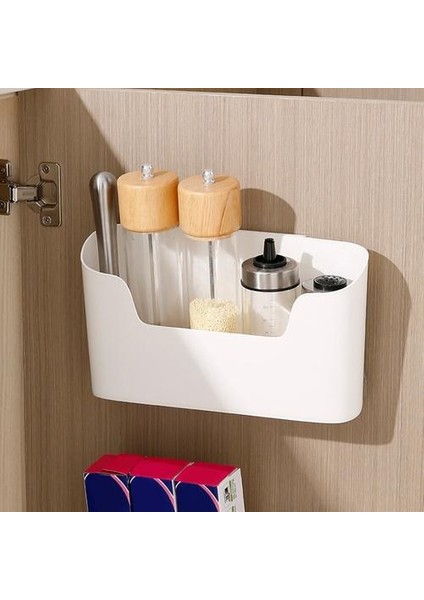 Duvar Asılı Saklama Kutusu Banyo Kozmetik Şampuan Organizatör Mutfak Baharat Saklama Kutusu Ev Masa Üstü Sundries Bitirme | Çanta ve Amp;sepet (Yurt Dışından)