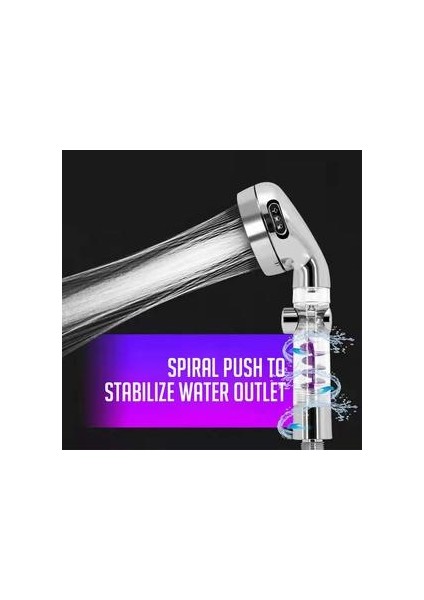 3 Mod Turbo Duş Başlığı Ayarlanabilir Jeting Yağış Basınçlı Duş Başlığı Yüksek Basınçlı Su Tasarrufu Banyo Spa Duş Başlığı | Duş Başlıkları (Yurt Dışından)