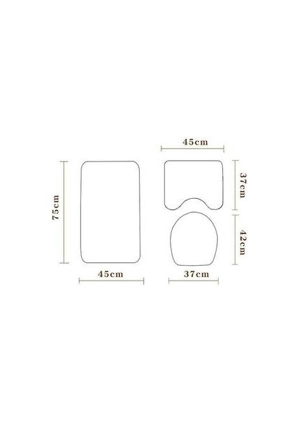3 Adet / Takım Banyo Paspasları Kaymaz Kaide Halı Tuvalet Kapağı Kapak Ev Banyo Dekor (Yurt Dışından) fırsatları