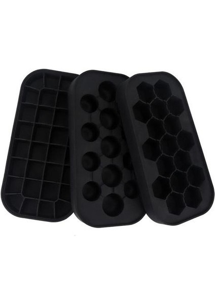 22 cm Buz Küpü Maker Yeni Silikon Buz Tepsisi Buz Küpleri Kalıp Buz Kutusu Kapakları ile Yığın Tepsileri Silikon Kalıp Silikon Kalıp | Dondurma Makineleri (Siyah) (Yurt Dışından)