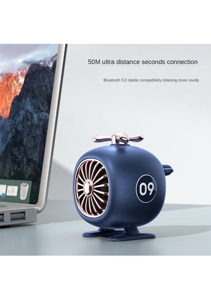 Mini Kablosuz Hoparlör 400 Mah Sevimli Helikopter Taşınabilir Ses Stereo Müzik Surround Ses Açık Hoparlör Subwoofer Kablosuz Ses | Taşınabilir Hoparlörler (Mavi) (Yurt Dışından) modelleri