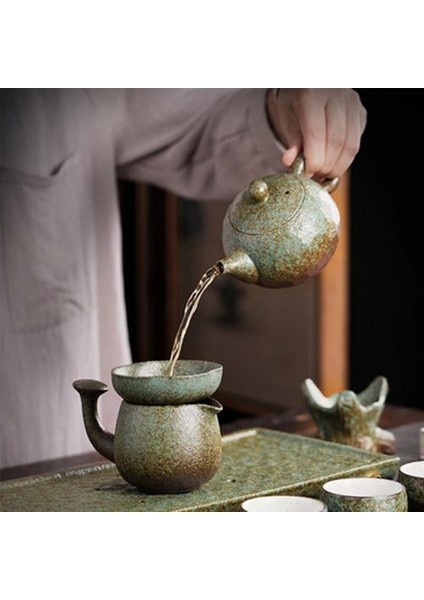 Stil Retro Yan Kolu Çaydanlık Stoneware Kung Fu Çay Seti Ev Basit Çay Yapımı Xi Shi Pot Zen Seramik Tek Pot | Çaydanlıklar (Yurt Dışından)