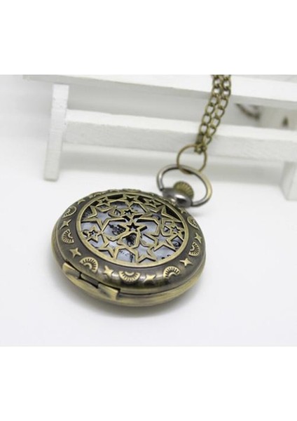 Vintage Tam Yıldız Tasarım Kuvars Çevirme Cebi Kolye Parti Cosplay Benzersiz Hediye | Cep ve Amp;fob Saatler (Yurt Dışından) fırsatları