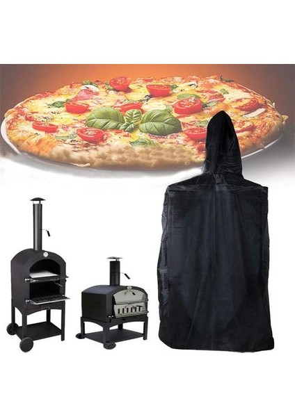 Pizza Fırın Kapak Kapak Barbekü Mutfak Aksesuarı Için Açık Toz Kapağı Su Geçirmez Kömür Barbekü Aksesuarları Barbekü Kapakları Kapakları (45 * 65 * 165 Cm) (Yurt Dışından)