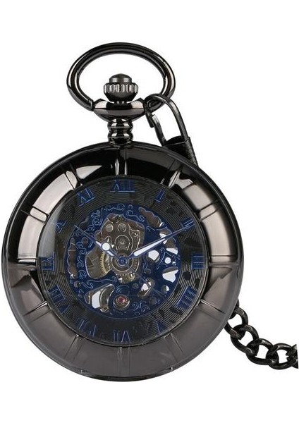 Steampunk Roma Numaraları Erkek Kadın Mekanik El Sarma Cebi Fob Kolye Zincir Aydınlık Hands Yarım Avcı Timepiece | Cep ve Amp;fob Saatler (Yurt Dışından)