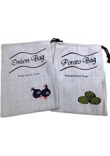 2 Adet Mutfak Sebze Saklama Torbaları Soğan Patates Depolama Ipli Çanta Mutfak Sarımsak Zencefil Meyve Sebze Çantalar | Çanta ve Amp;sepet (Yurt Dışından)