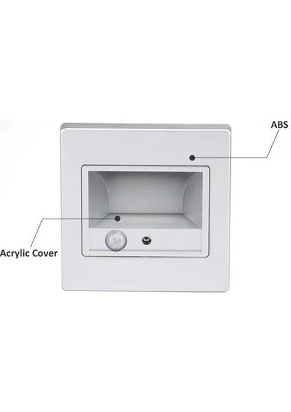 5 W Insan Vücudu Indüksiyon Enerji Tasarruflu Gece Işık LED Merdiven Adım Işık Adım Ayak Lambası Tipi 86 Gömülü Otel (Beyaz Işık) (Yurt Dışından) fiyatları