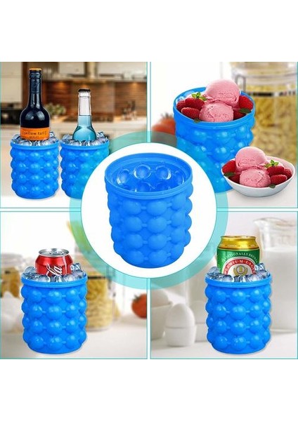 Silikon Buz Kovası Gıda Sınıfı Buz Küpü Makinesi Kalıp Silikon Buz Kovası Uzay Tasarrufu Ice Cube Tepsi Aracı | Buz Kovaları ve Amp;maşa (Yurt Dışından) fiyatları