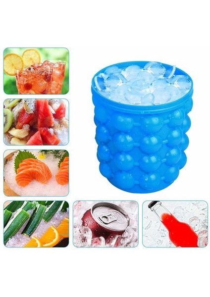 Silikon Buz Kovası Gıda Sınıfı Buz Küpü Makinesi Kalıp Silikon Buz Kovası Uzay Tasarrufu Ice Cube Tepsi Aracı | Buz Kovaları ve Amp;maşa (Yurt Dışından) modelleri