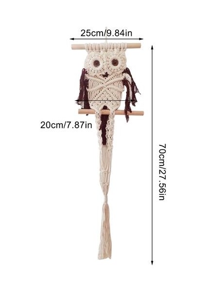 Baykuşlar Dream Catchers Goblen Çiçek Asılı Pot Halat Net Makrome Bitki Askı Saksı Ev Duvar Dekorasyon Courtya Için | Dekoratif Gobiyeller (Kahve) (Yurt Dışından)