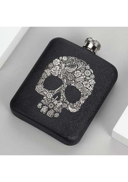 6 Oz Buzlu Mat Siyah Taşınabilir Açık Hip Şişesi Huni Metal Vodka Viski Şarap Şişesi Flagon Adam Erkek Arkadaşı Için Sigara Hediye Sigara | Kalça Şişeleri (Yurt Dışından) fırsatları