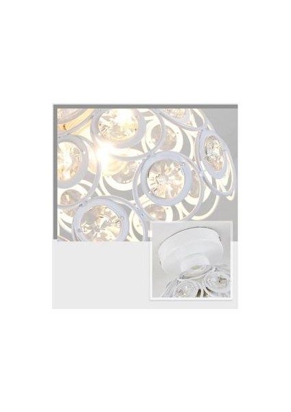 Modern Kristal Tavan Lambası 20 cm Endüstriyel Beyaz Tavan Lambası Oda Oturma Odası Için (Yurt Dışından) fırsatları