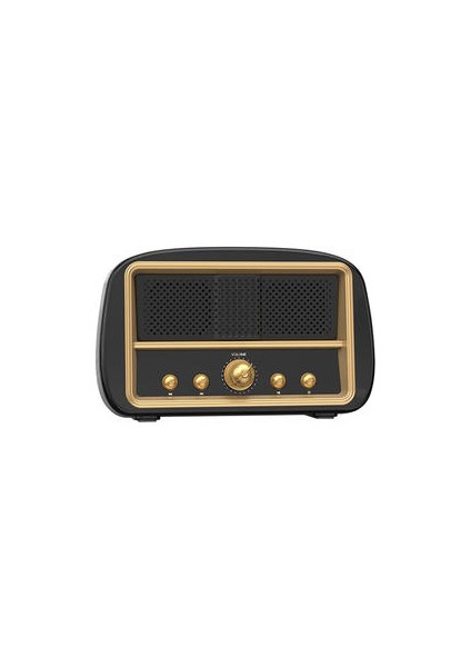Bas Masaüstü Mini Taşınabilir Stereo Destek Tf Kart Hifi Subwoofer Müzik Çalar Hediye Retro Bluetooth Hoparlör Kablosuz Ev Dekor | Taşınabilir Hoparlörler (Siyah) (Yurt Dışından)