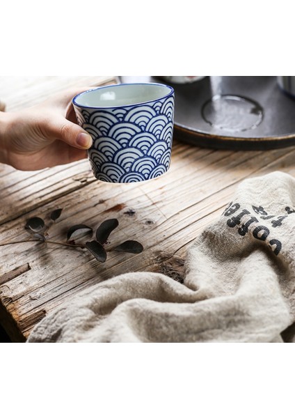 Japon Seramik Sofra Düz Ağız Kupası Çay Bardağı Domuz Ağız Kupası Soba Daldırma Sos Kupası (Yurt Dışından)