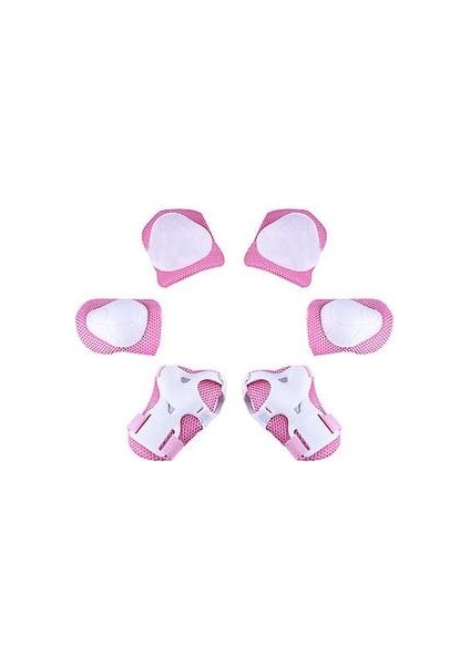 Çocuklar Için Koruyucu Dişli Seti Diz Pedleri 3-14 Yıl Toddler Diz (Pembe) (Yurt Dışından)