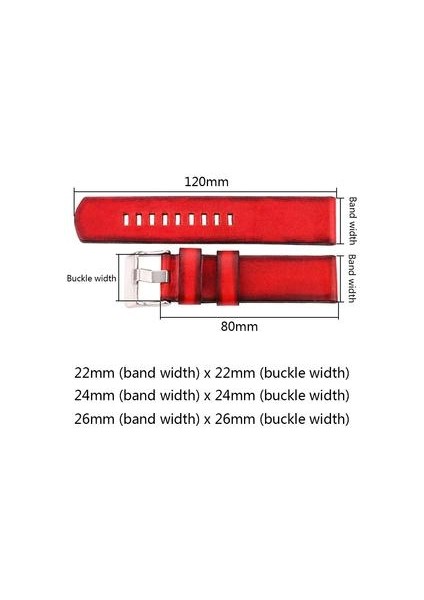 18 * 16MM Çift Taraflı Hakiki Deri Watch Band Askı Kadın Erkek Dana Watchband Kemer Kırmızı Bilezik | Watch Bands (Yurt Dışından) fiyatları