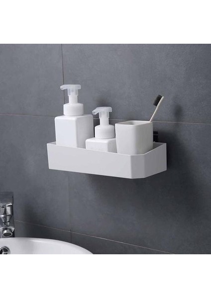 Banyo Plastik Raf Duş Odası Depolama Raf Aksesuarları Punch Ücretsiz Duvara Monte Dikişsiz Raf Tuvalet Depolama Yardımcı Programı | Banyo Rafları (Yurt Dışından)