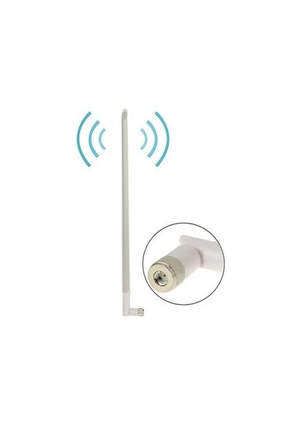 2.4ghz Kablosuz 15DBI Rp-Sma Erkek Ağ Anteni (Beyaz) (Yurt Dışından)