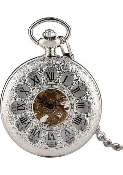 Gümüş Hollow Çiçek Mekanik Cebi Erkek Manuel Mekanizması Cep Saati Fob Zincir Retro Kolye Timepiece Romen Numaraları | Cep ve Amp;fob Saatler (Yurt Dışından)