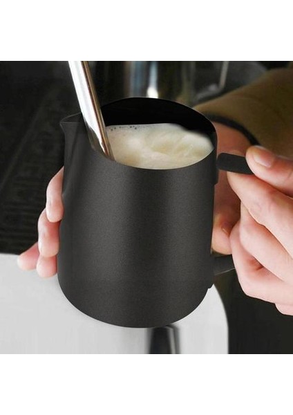 Teflon Garland Kupası / Silindir Paslanmaz Çelik Süt Tankı Süt Köpük Kupası Yapışmaz Tip (Yurt Dışından)
