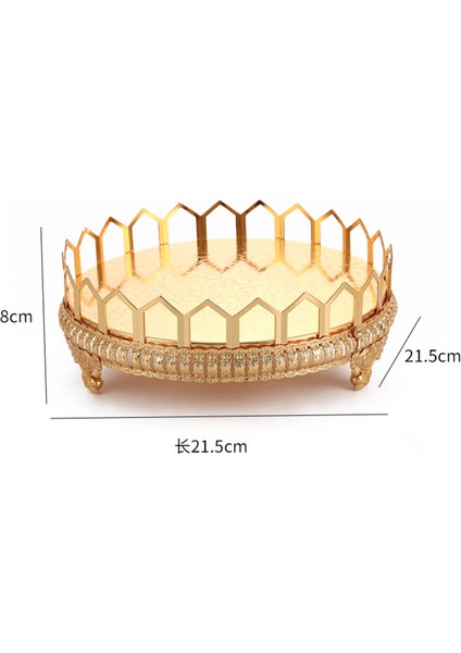 Metal Tepsi Lüks Plaka Altın Finish Hollow Kek Standı Düğün Centerpieces Parti Otel Ev Masa Dekorasyon | Depolama Tepsileri (Yurt Dışından)