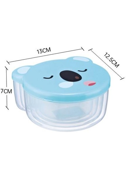 4 Adet / Takım Çocuk Plastik Karikatür Sevimli Bento Kutusu Japon Açık Gıda Saklama Kabı Çocuk Öğrenci Mikrodalga Öğle Yemeği Kutusu Gereçleri | Öğle Yemeği Kutuları (Mavi) (Yurt Dışından)
