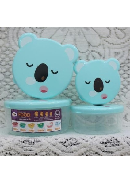 4 Adet / Takım Çocuk Plastik Karikatür Sevimli Bento Kutusu Japon Açık Gıda Saklama Kabı Çocuk Öğrenci Mikrodalga Öğle Yemeği Kutusu Gereçleri | Öğle Yemeği Kutuları (Mavi) (Yurt Dışından)