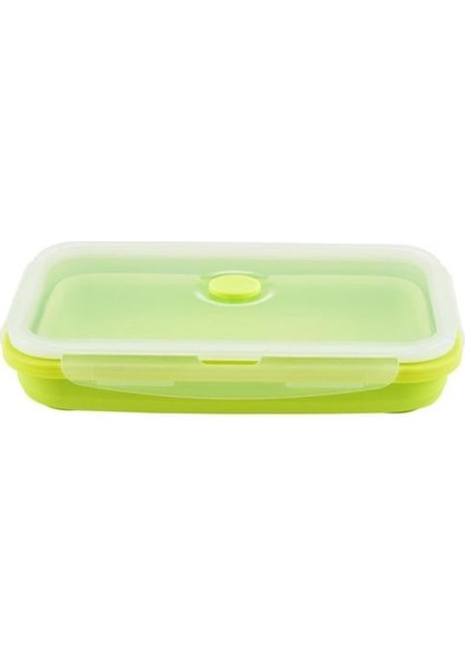 500 ml Katlanabilir Silikon Öğle Yemeği Kutusu Konteyner Taşınabilir Mikrodalga Ev Mutfak Gıda Depolama Bento Kutusu Çevre Dostu | Öğle Yemeği Kutuları (Yeşil) (Yurt Dışından)