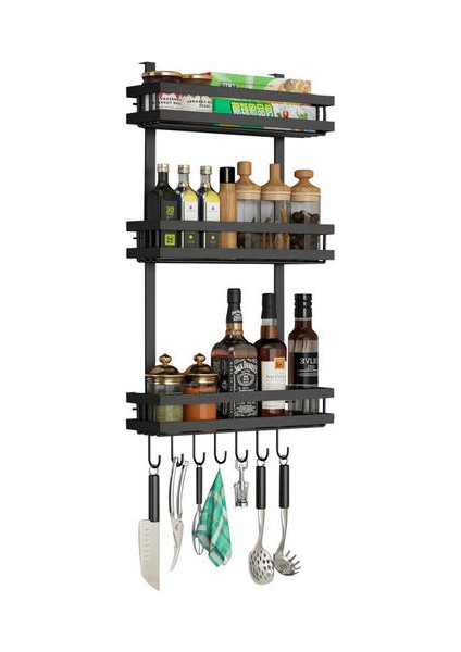 Buzdolabı Yan Depolama Raf Buzdolabı Raf Dolabı Organizatör Mutfak Dolabı Uzay Tasarrufu Buzdolabı Asılı Depolama Raf | Depolama Tutucular ve Amp;raflar (Yurt Dışından)