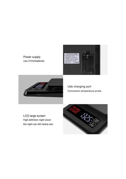 Taşınabilir Kahve Ölçeği 10 kg / 0.1g Zamanlayıcı Elektronik Dijital Mutfak Ölçeği Yüksek Hassasiyetli LCD Elektronik Ölçekler Zamanlayıcı | Tartım Terazi (Yurt Dışından)