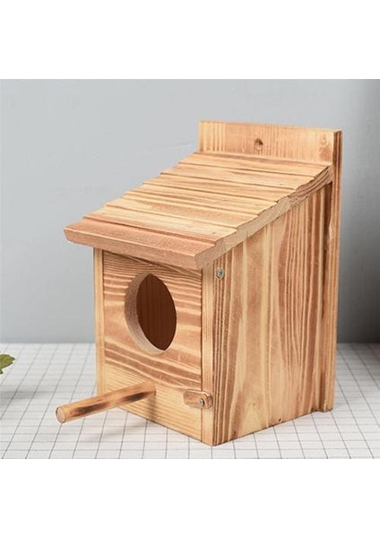 Büyük Yuva Yuva Evi Kuş Evi Kuş Evi Kuş Kutusu Açık Birdhouse Ahşap Kutu Yuvarlak Kapı | Kuş Kafesleri ve Amp;yuvalar (Yurt Dışından)