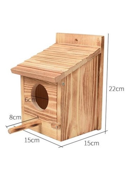 Büyük Yuva Yuva Evi Kuş Evi Kuş Evi Kuş Kutusu Açık Birdhouse Ahşap Kutu Yuvarlak Kapı | Kuş Kafesleri ve Amp;yuvalar (Yurt Dışından)