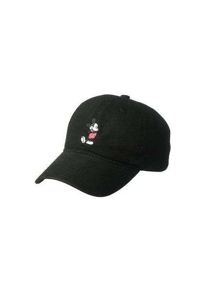 Yüksek Mickey Mouse Snapback Pamuk Beyzbol Şapkası / Kadınlar (Siyah) (Yurt Dışından)