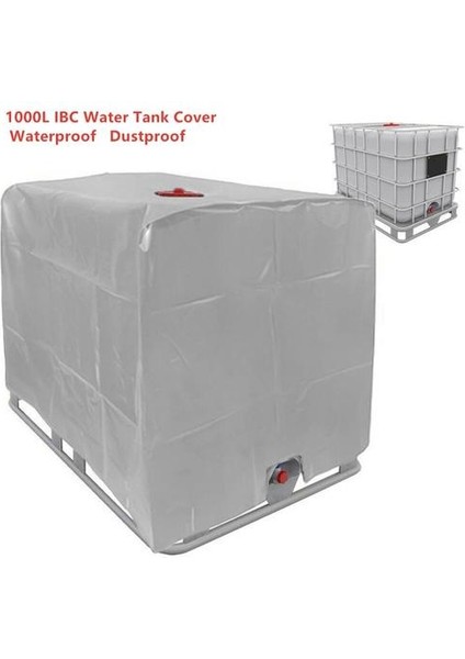 Gümüş Su Tankı Kapak Ton Varil Aksesuarları 1000 Litre Konteyner Alüminyum Folyo Su Geçirmez Toz Geçirmez Uv Koruma Kapağı | Gölge Yelkenleri ve Amp;ağlar (120 * 100 * 116CM) (Yurt Dışından)
