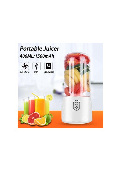 Taşınabilir Elektrikli Meyve Sıkacağı Şarj Edilebilir Smoothie Maker Blender Makinesi Spor Şişe Sıkma Kupası | Sıkacaklar (Yurt Dışından)