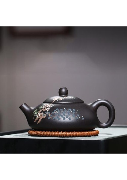 El Yapımı Çiçek Boyama Shipiao Çay Su Isıtıcısı Yeşil Kırmızı Çay Için Mor Kil Çaydanlıklar Ev Kung Fu Teaware Setleri 160ML | Çaydanlıklar (Yurt Dışından)