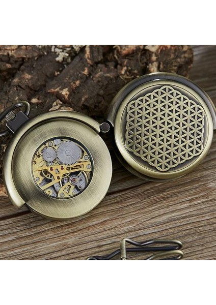 Antika Retro Hollow Kapak Çift Pikap Kapatma El Sarma Mekanik Cep Fob Izle Erkekler Steampunk Bronz Zinciri | Cep ve Amp;fob Saatler (Yurt Dışından)