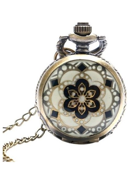 (3061) Mini Boyutu Vintage Emaye Renkli Altın Folyolar Çiçek Cebi Kolye Kolye Parti Hediye | Cep ve Amp;fob Saatler (Yurt Dışından)