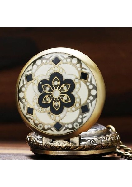 (3061) Mini Boyutu Vintage Emaye Renkli Altın Folyolar Çiçek Cebi Kolye Kolye Parti Hediye | Cep ve Amp;fob Saatler (Yurt Dışından)