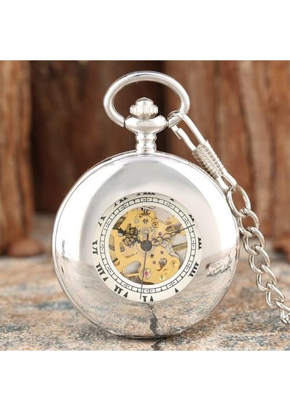 Gümüş Ayna Pürüzsüz Mekanik El Sarma Cebi Siyah Romen Rakamları Ekran Retro Kolye Cep Manuel Timepiece | Cep ve Amp;fob Saatler (Yurt Dışından) fiyatları