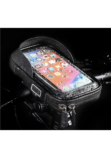 Su Geçirmez Bisiklet Motosiklet Telefon Tutucu Bisiklet Telefon Dokunmatik Ekran Çanta 6.4 Inç Bisiklet Gidon Tutucu iPhone 12PRO Samsung | Telefon Sahipleri ve Amp;duruş (Yurt Dışından) fırsatları