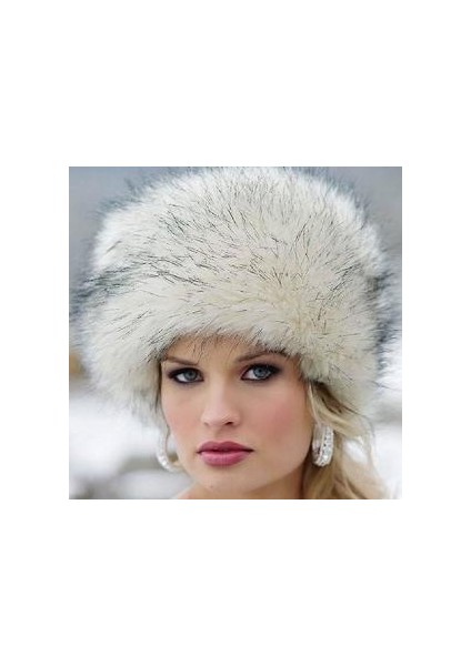 Lady Faux Fox Kürk Kazak Tarzı Kış Sıcak Şapkalar (Beyaz) (Yurt Dışından) fiyatları