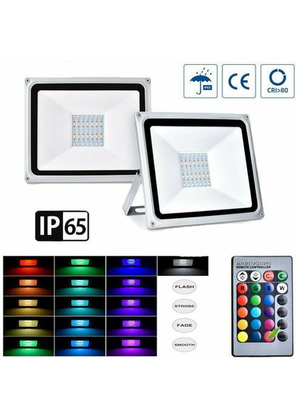 50 W LED Sel Işık Rgb Renk Değiştirme Işıklandırmalı Açık Bahçe Lambası (Yurt Dışından) fırsatları