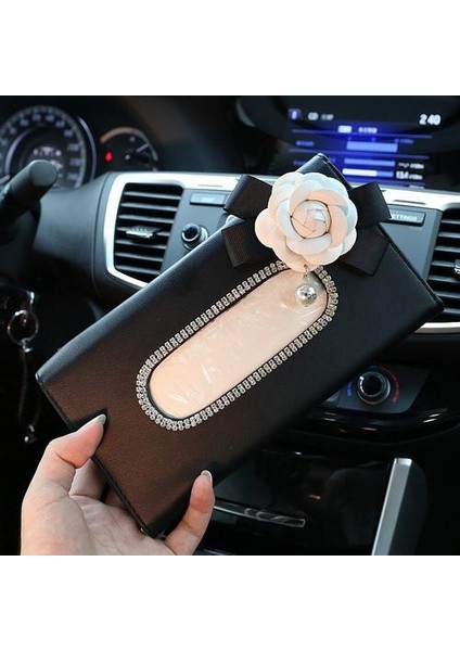 Sevimli Çiçek Kristal Doku Kutusu Kağıt Tutucu Araba Güneş Visor Deri Asılı Oto Sun Visor Doku Kılıfları Kadın Araba Aksesuarları | Kağıt Için Araç Tutucu Için Tutucu | Tutucu (Yurt Dışından)