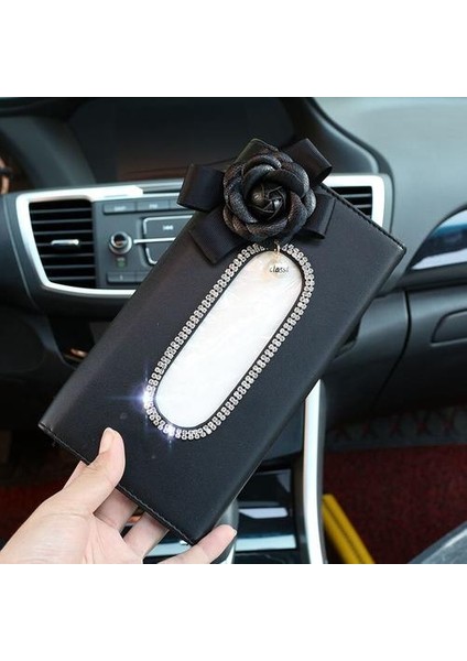 Sevimli Çiçek Kristal Doku Kutusu Kağıt Tutucu Araba Güneş Visor Deri Asılı Oto Sun Visor Doku Kılıfları Kadın Araba Aksesuarları | Kağıt Için Araç Tutucu Için Tutucu | Tutucu (Yurt Dışından)