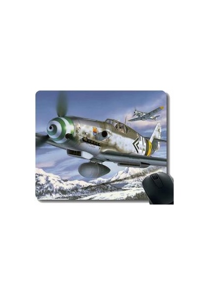 (300X250X3) Mousepad Anti-Kayma Fare Ped, Messerschmidt Bf 109 Fighter Art Aircraft Fare Mat, Kaymaz Kauçuk Taban Mousepad (Yurt Dışından)