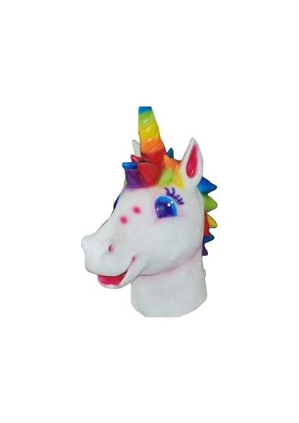 Cadılar Bayramı At Başkanı Maske Lateks Hayvan Kapak Gökkuşağı Unicorn Kostüm (Yurt Dışından) modelleri